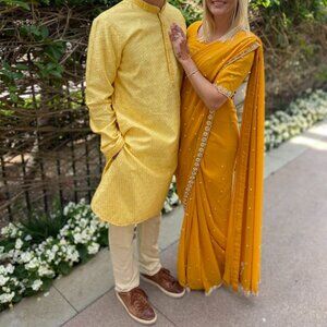 Yellow Indian Saree (Sari)